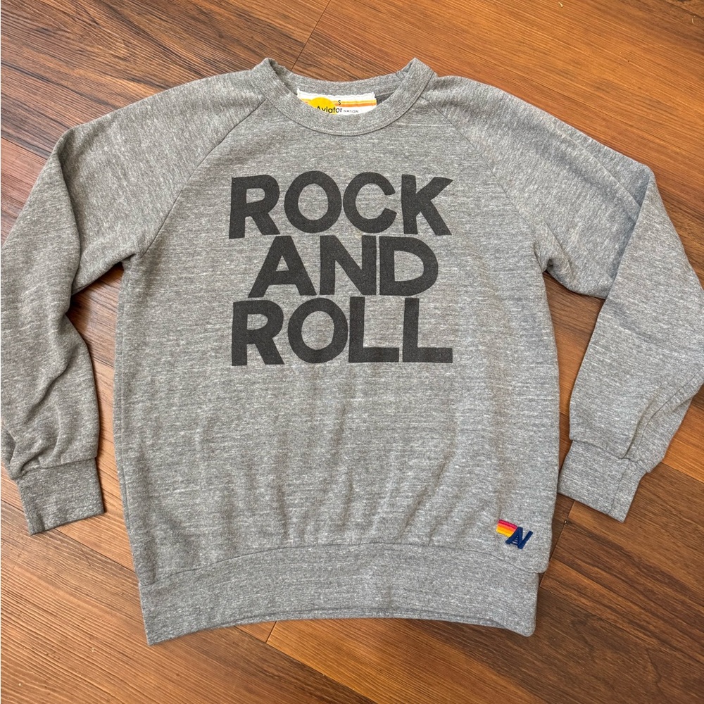 Aviator Nation Rock and Roll crewneck sweatshirt